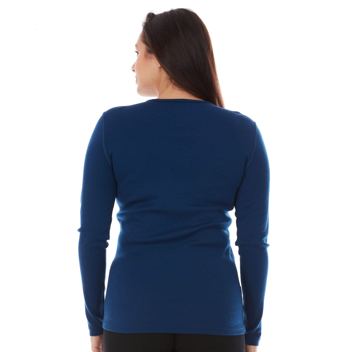 Midweight Women's Wool Crew Top -  100% Merino Wool