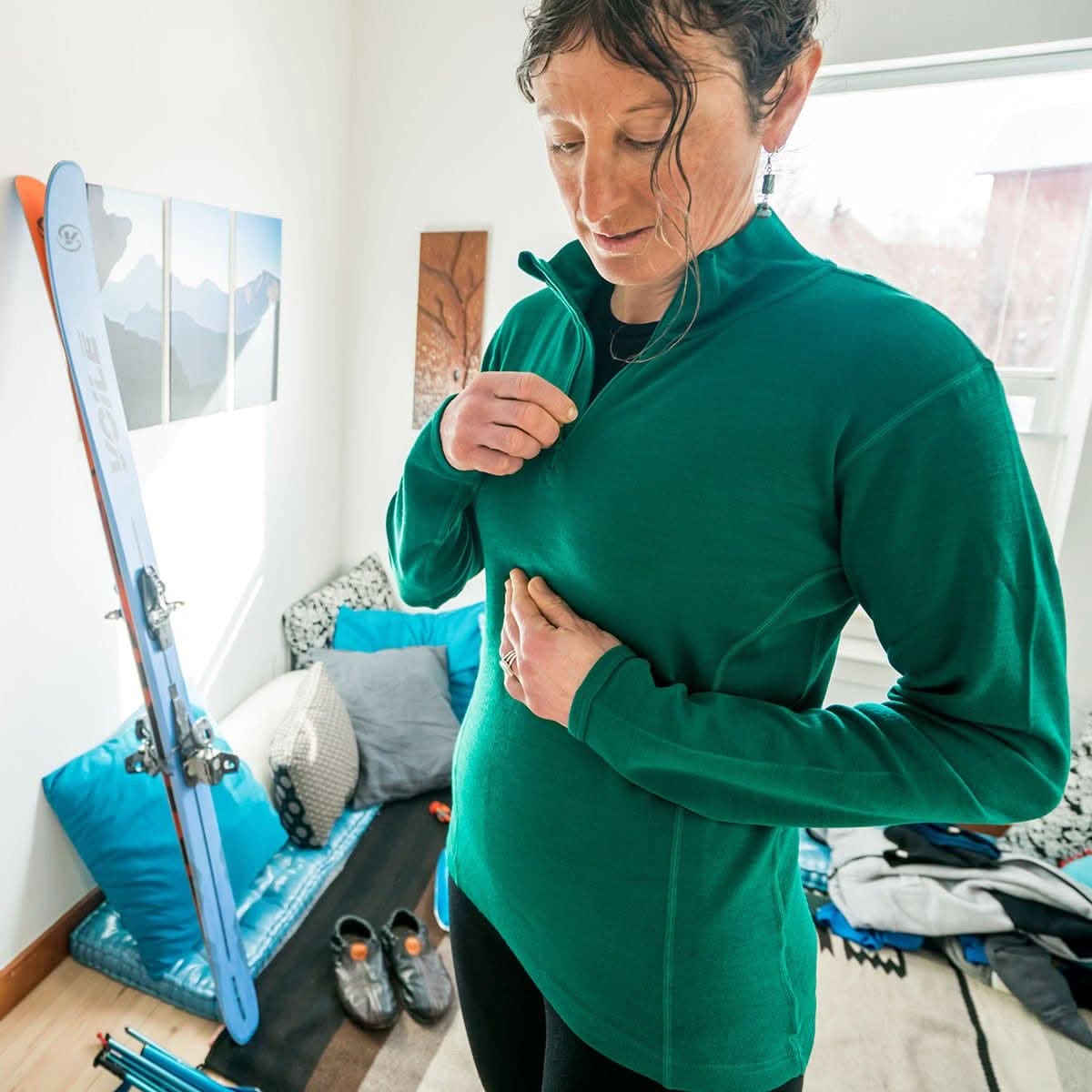 Midweight Women's Wool 1/4 Zip - 100% Merino Wool