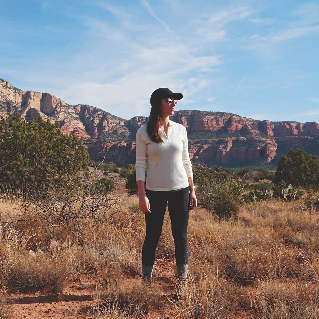 Midweight Women's Wool 1/4 Zip - 100% Merino Wool