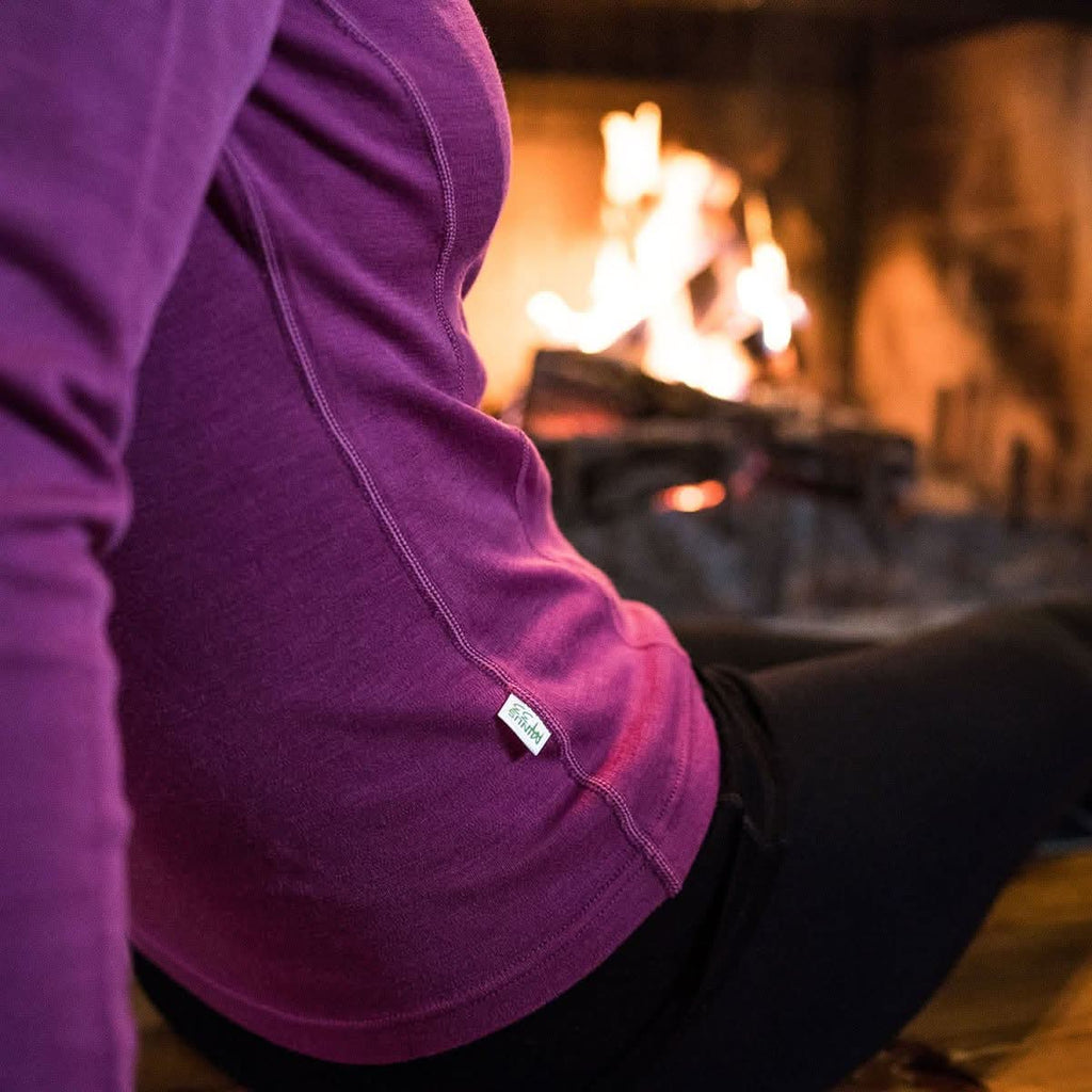 Midweight Women's Wool 1/4 Zip - 100% Merino Wool
